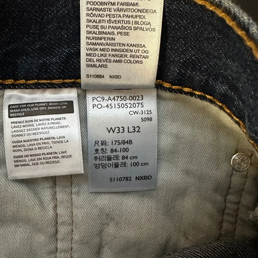Levi's 578 Baggy Jeans NWOT Mens 33x31 Dark Wash Denim Relaxed Fit (Tag 33x32)